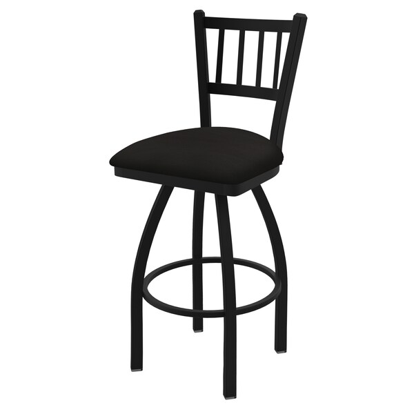 25" Swivel Counter Stool, Black Wrinkle, Canter Espresso Seat